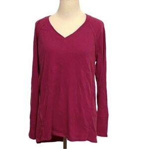 Wildfox‎ Haley Waffle Knit Thermal Top Womens Size Small Pink